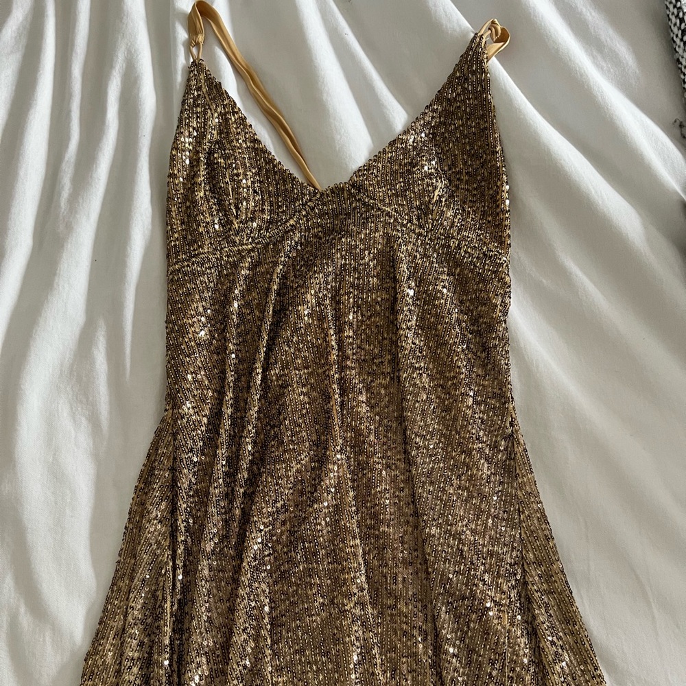 Gold Sequin Free people dress